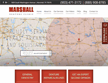 Tablet Screenshot of marshalldentureanddentalclinic.com